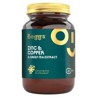BEGGS Zinc + Copper + Green tea extract 60 kapslí