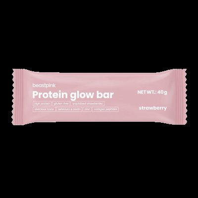 BEASTPINK Protein GlowBar - jahoda 40 g