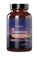 LUNESTO Magnesium Bisglycinát, 650 mg, Hořčík 130 mg & Vitamín B6, 90 kapslí