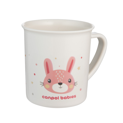 CANPOL BABIES Plastový hrníček CUTE ANIMALS - zajíc 170 ml