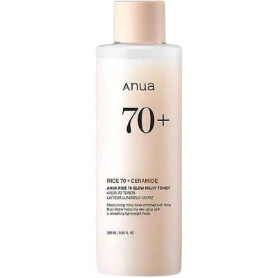 ANUA Rice 70% Glow Milky Toner hydratační pleťové tonikum 250 ml