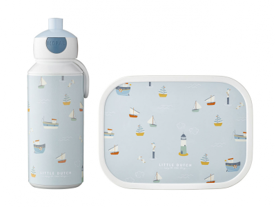 LITTLE DUTCH Svačinový set (láhev 400ml+box) Námořnický záliv