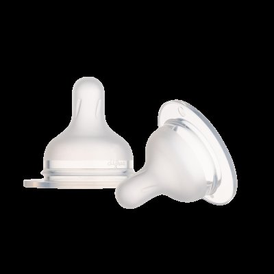CANPOL BABIES Savička silikonová na lahev S-Shape střední 6m+, 2 ks
