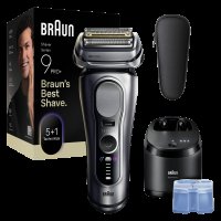 BRAUN Series 9 PRO+ Elektrický Holicí Strojek, Stanice SmartCare, 9667CC, Stříbrná