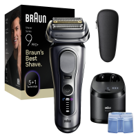 BRAUN Series 9 PRO+ Elektrický Holicí Strojek, Stanice SmartCare, 9667CC, Stříbrná