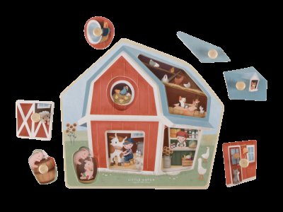 LITTLE DUTCH Puzzle vkládací dřevěné Farma