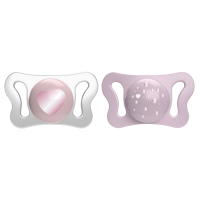 CHICCO Dudlík Physio Micro silikonový 0-2m holka 2 ks