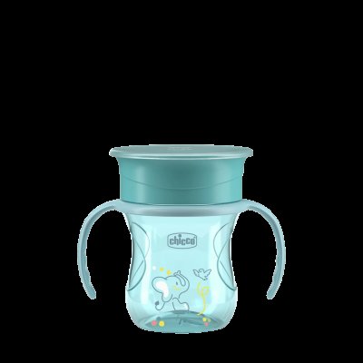 CHICCO Hrneček 360 Perfect X s držadly teal, 12m+ 200 ml
