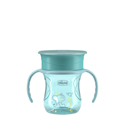 CHICCO Hrneček 360 Perfect X s držadly teal, 12m+ 200 ml