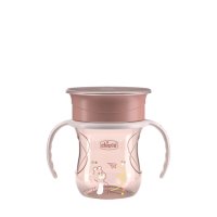 CHICCO Hrneček 360 Perfect X s držadly pink, 12m+ 200 ml CHICCO Hrneček 360 Perfect X s držadly pink, 12m+ 200 ml