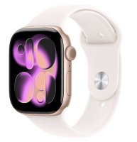 APPLE Watch 11 GPS + Cellular 46mm Rose Gold Aluminium Case with Light Blush Sport Band - S/M