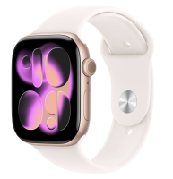 APPLE Watch 11 GPS + Cellular 46mm Rose Gold Aluminium Case with Light Blush Sport Band - S/M