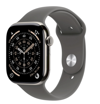 APPLE Watch 11 GPS + Cellular 46mm Natural Titanium Case with Stone Grey Sport Band - S/M