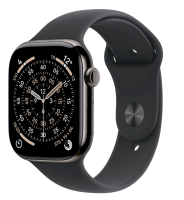 APPLE Watch 11 GPS + Cellular 46mm Slate Titanium Case with Black Sport Band - M/L