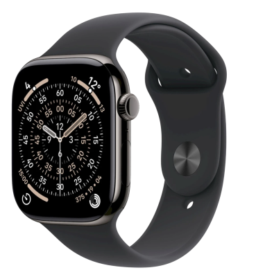APPLE Watch 11 GPS + Cellular 46mm Slate Titanium Case with Black Sport Band - M/L