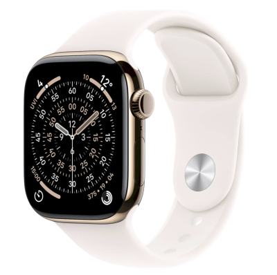 APPLE Watch 11 GPS + Cellular 46mm Gold Titanium Case with Light Blush Sport Band - S/M