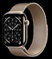APPLE Watch 11 GPS + Cellular 46mm Gold Titanium Case with Gold Milanese Loop - S/M
