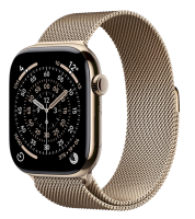 APPLE Watch 11 GPS + Cellular 46mm Gold Titanium Case with Gold Milanese Loop - S/M