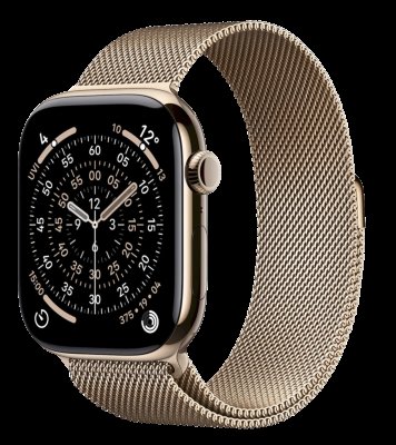 APPLE Watch 11 GPS + Cellular 46mm Gold Titanium Case with Gold Milanese Loop - M/L