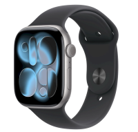 APPLE Apple Watch 11 GPS + Cellular 42mm Space Grey Aluminium Case with Black Sport Band - M/L