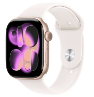 APPLE Apple Watch 11 GPS + Cellular 42mm Rose Gold Aluminium Case with Light Blush Sport Band - M/L APPLE Apple Watch 11 GPS + Cellular 42mm Rose Gold Aluminium Case with Light Blush Sport Band - M/L
