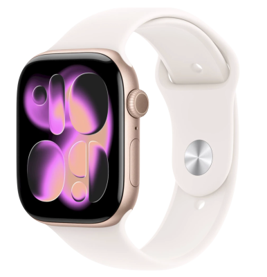 APPLE Apple Watch 11 GPS + Cellular 42mm Rose Gold Aluminium Case with Light Blush Sport Band - M/L
