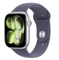 APPLE Apple Watch 11 GPS + Cellular 42mm Silver Aluminium Case with Purple Fog Sport Band - S/M APPLE Apple Watch 11 GPS + Cellular 42mm Silver Aluminium Case with Purple Fog Sport Band - S/M