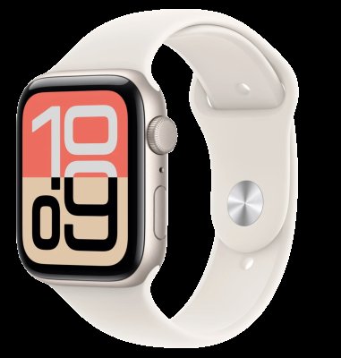 APPLE Watch SE 3 GPS 40mm Hliníkové pouzdro Starlight se sportovním řemínkem Starlight - M/L