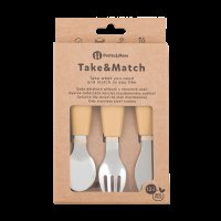 PETITE&MARS Sada příborů s nerezové oceli Take&Match Intense Ochre 12m+