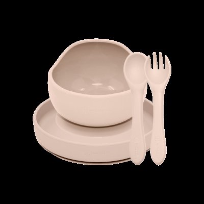 PETITE&MARS Set jídelní silikonový TAKE&MATCH Desert Sand 6m+ 3 ks