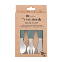 PETITE&MARS Sada příborů s nerezové oceli Take&Match Misty Green 12m+