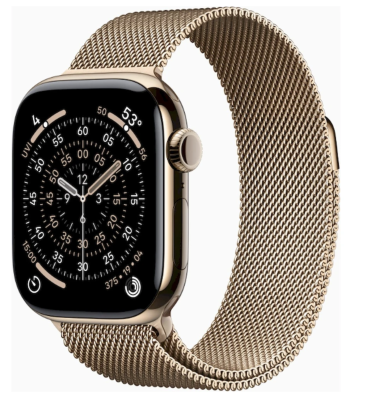 APPLE Watch 11 GPS + Cellular 42mm zlatý titan - zlatý milánský tah APPLE Watch 11 GPS + Cellular 42mm zlatý titan - zlatý milánský tah