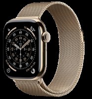 APPLE Watch 11 GPS + Cellular 42mm zlatý titan - zlatý milánský tah