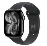 APPLE Watch 11 GPS 42mm klavírně černý hliník - černý sportovní řemínek - S/M APPLE Watch 11 GPS 42mm klavírně černý hliník - černý sportovní řemínek - S/M