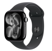 APPLE Watch 11 GPS 42mm klavírně černý hliník - černý sportovní řemínek - S/M