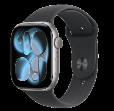 APPLE Watch 11 GPS 42mm vesmírně šedý hliník - černý sportovní řemínek - S/M