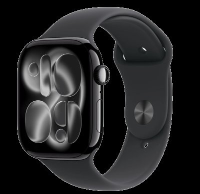 APPLE Watch 11 GPS 46mm Jet Black Aluminium Case with Black Sport Band - S/M