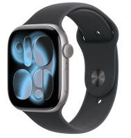 APPLE Watch 11 GPS 46mm Space Grey Aluminium Case with Black Sport Band - M/L APPLE Watch 11 GPS 46mm Space Grey Aluminium Case with Black Sport Band - M/L