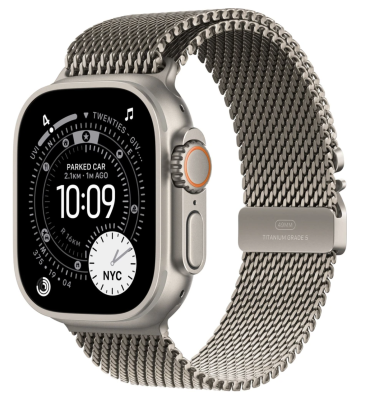 APPLE Watch Ultra 3 GPS + Cellular 49mm přírodní titan - přírodní titanový milánský tah - L APPLE Watch Ultra 3 GPS + Cellular 49mm přírodní titan - přírodní titanový milánský tah - L