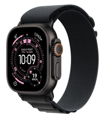 APPLE Watch Ultra 3 GPS + Cellular 49mm černý titan - černý alpský tah - S APPLE Watch Ultra 3 GPS + Cellular 49mm černý titan - černý alpský tah - S