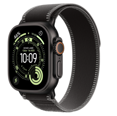 APPLE Watch Ultra 3 GPS + Cellular 49mm černý titan - černý/uhlový trailový tah - S/M APPLE Watch Ultra 3 GPS + Cellular 49mm černý titan - černý/uhlový trailový tah - S/M