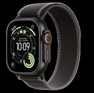 APPLE Watch Ultra 3 GPS + Cellular 49mm černý titan - černý / uhlový trailový tah - M/L