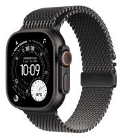 APPLE Watch Ultra 3 GPS + Cellular 49mm černý titan - černý titanový milánský tah - M APPLE Watch Ultra 3 GPS + Cellular 49mm černý titan - černý titanový milánský tah - M