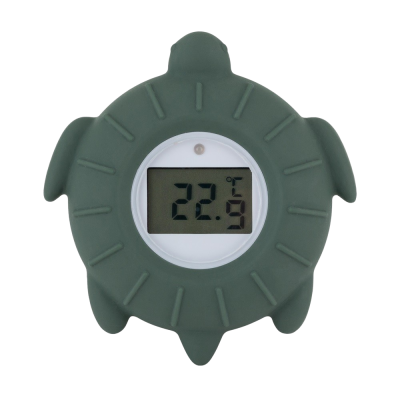 PETITE&MARS Teploměr silikonový digitální Turtle Terry Misty Green 0m+