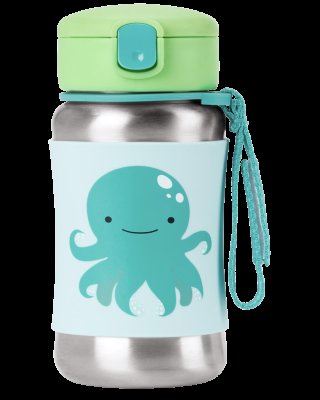 SKIP HOP Spark Style Láhev s brčkem na vodu nerez Chobotnice 12m+ 350 ml SKIP HOP Spark Style Láhev s brčkem na vodu nerez Chobotnice 12m+ 350 ml