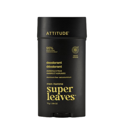 ATTITUDE Pánský deodorant Super leaves Amber & Citrus 75 g