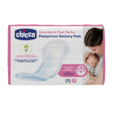 CHICCO Vložky poporodní 100% organická bavlna 10 ks