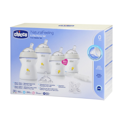 CHICCO Sada novorozenecká startovací Natural Feeling neutral 0m+