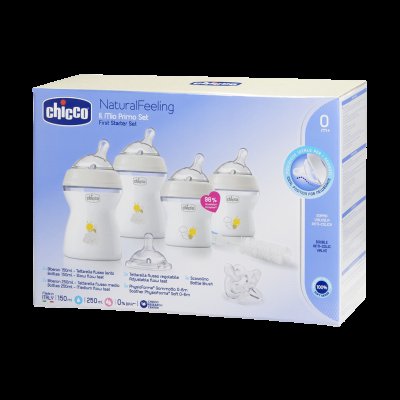 CHICCO Sada novorozenecká startovací Natural Feeling neutral 0m+