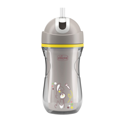CHICCO Hrneček Sport se slámkou grey, 14m+ 266 ml